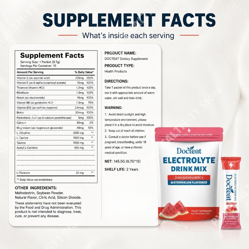 Watermelon Electrolyte Drink M - Electrolyte Powder Pack ulasan dan harga