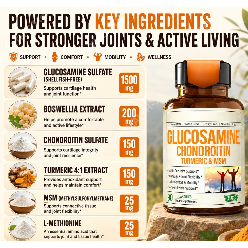 Glucosamine Chondroitin MSM Ca - Glucosamine Chondroitin Joint ulasan dan harga